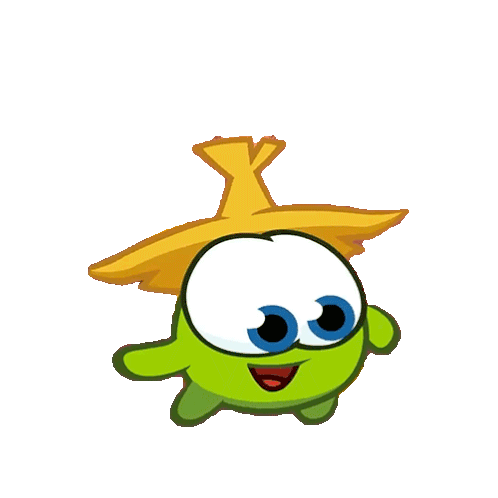 Waving Nibble Nom Sticker - Waving Nibble Nom Cut The Rope Stickers