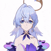 a drawing of a girl with wings and a star on her neck