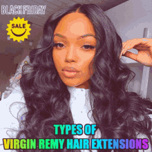 Black Friday Sale Curly Human Hair Extensions GIF