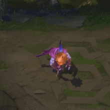 a man in a purple cape is holding a torch
