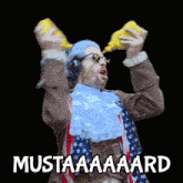 mustaaaard is written on a black background with a man
