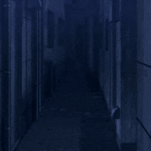 a girl with pink hair and a mask is standing in a dark alleyway with the letters qp above her