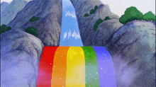 Rainbow Waterfall GIF - Rainbow Waterfalls Falls GIFs