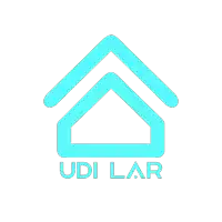 a blue logo with the word udi lar underneath it