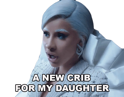 A New Crib For My Daughter Cardi B Sticker - A New Crib For My Daughter Cardi B Press Song Stickers