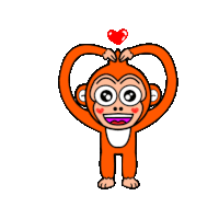 Monkey Animal Sticker - Monkey Animal Love Stickers