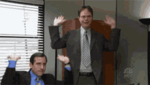 The Office Dwight GIF - The Office Dwight Handsup GIFs