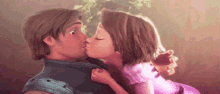 Tangled Kiss GIF - Tangled Rapunzel Flynn Rider GIFs