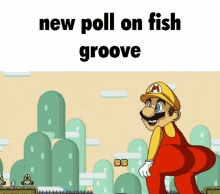 Mario Fish Groove GIF