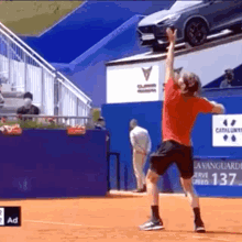 stefanos tsitsipas racquet drop racket serve tennis