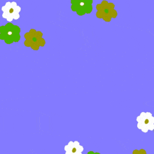arabic writing on a blue background with flowers around it
