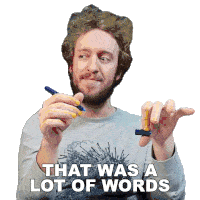 That Was A Lot Of Words Peter Deligdisch Sticker