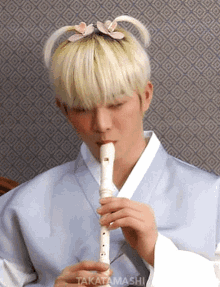 Playing Flute GIF - Playing Flute Pigtail GIFs