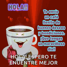 Hola Coffee GIF - Hola Coffee Espero Te Enuentre Mejor GIFs