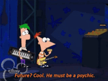 Phineas And Ferb Future Cool He Must Be A Psychic GIF
