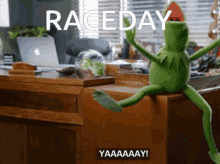 Kermit 4wide GIF - Kermit 4wide Raceday GIFs