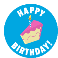 Happy Birthday Cake Sticker - Happy Birthday Cake Party Time Stickers