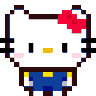 Hello Kitty Sticker - Hello Kitty Pixel Stickers