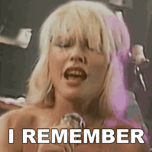 I Remember Debbie Harry GIF - I Remember Debbie Harry Blondie GIFs