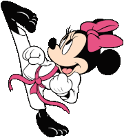 Karate Minnie Mouse Sticker - Karate Minnie Mouse Kick Stickers