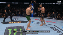 muhammad and della maddalena are fighting in a ufc ring