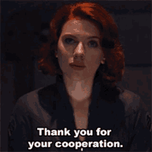 Black Widow Cooperation GIF - Black Widow Cooperation Thank You GIFs