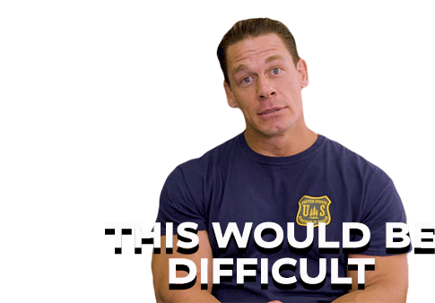 This Would Be Difficult John Cena Sticker - This Would Be Difficult John Cena Difficult Stickers