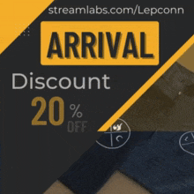 an advertisement for streamlabs.com/lepconn shows a 20 % discount