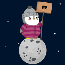 Space Moon GIF - Space Moon Penguin GIFs