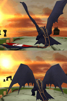 a cartoon of a dragon with the letter s on its back