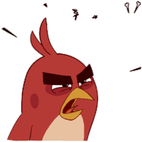 Anrgy Bird Red Sticker - Anrgy Bird Red Stickers