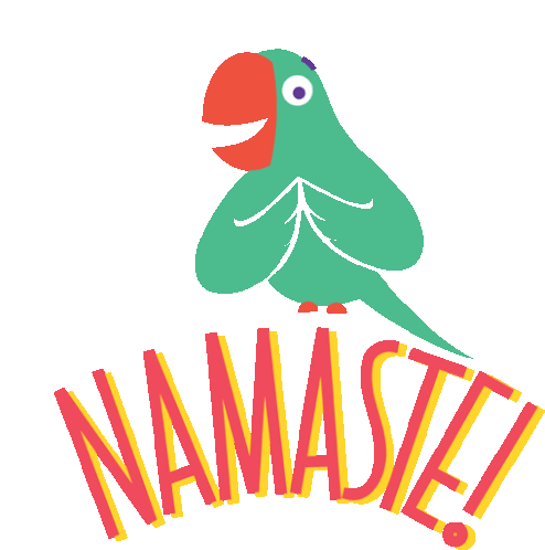 Parrot Saying Namaste Sticker - Jyotish Jaanta Hai Parrot Cute Stickers