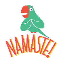 Parrot Saying Namaste Sticker - Jyotish Jaanta Hai Parrot Cute Stickers