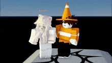 a boy and a girl standing next to each other with kitsunee written on the bottom right