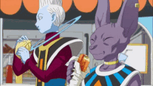 Beerus Whis GIF - Beerus Whis Eating GIFs
