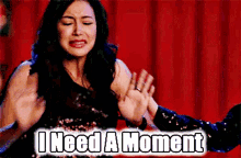 Glee Santana Lopez GIF - Glee Santana Lopez I Need A Moment GIFs