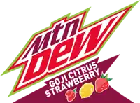 a mountain dew goji citrus strawberry flavored drink