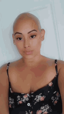 Bald Girl Headshave GIF