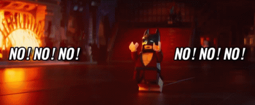No! No! No! GIF - Lego Batman Lego Batman Movie No GIFs