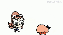 a cartoon of two girls standing next to a campfire