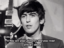 George Harrison The Beatles GIF - George Harrison The Beatles You See Your Pictures And You Read Articles About GIFs