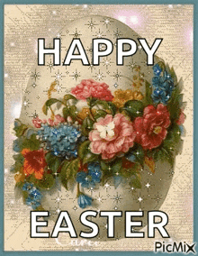 Happy Easter Easter Flowers GIF - Happy Easter Easter Flowers Easter Eggs GIFs