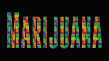 a black background with the word marijuana written in green