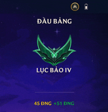 a purple background with a green emblem that says lục bảo iv