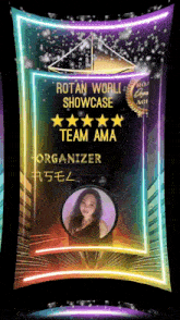 a rotan world showcase team ama organizer card