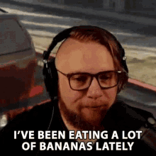 ive been eating a lot of bananas lately banana lover banana yummy bananas tiger writer tv