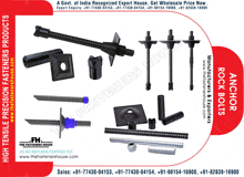 an advertisement for anchor rock bolts by the fastener house