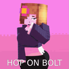 Hop On Bolt Jenny GIF - Hop On Bolt Jenny Minecraft GIFs