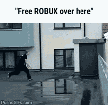 Free Robux Over Here Parkour GIF - Free Robux Over Here Parkour Fail GIFs