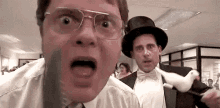Office Gangsters - The Office GIF - The Office Michael Scott Dwight Shrute GIFs